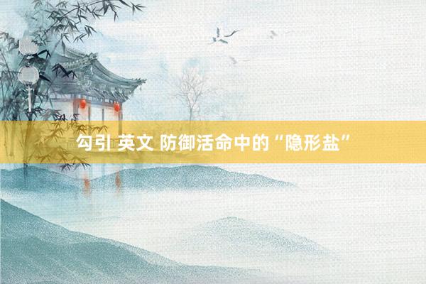 勾引 英文 防御活命中的“隐形盐”