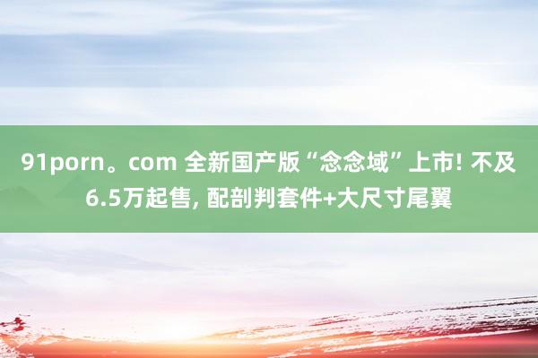 91porn。com 全新国产版“念念域”上市! 不及6.5万起售， 配剖判套件+大尺寸尾翼